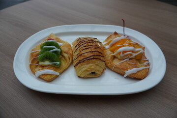 Artisan sweet pastries, styled to perfection. Enhance your content with this exquisite image. Ideal...