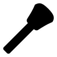 Black silhouette of an old fashioned hammer, tool with a handle