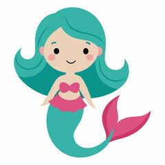 Cute Mermaid Clipart vector
