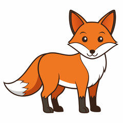 Fototapeta premium minimalist fox vector illustration 