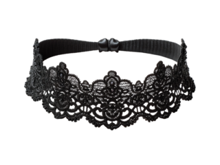 Leather Choker isolated on transparent or white background