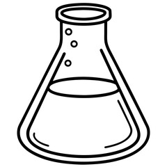 Minimal Lab Beaker Line Icon