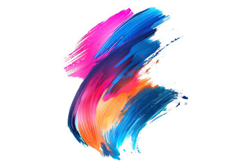 Obraz premium Abstract colourful brush stroke, paint splash, 3d creative smear, dynamic splatter, colorful curl, artistic ribbon, isolated on black background , Colourful sneaker illustration Colourful strokes with