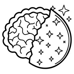 human brain  illustration