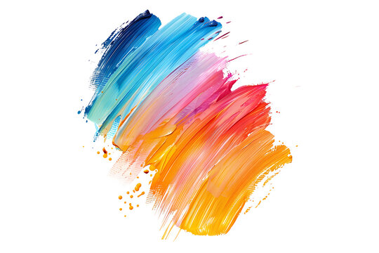 Abstract colourful brush stroke, paint splash, 3d creative smear, dynamic splatter, colorful curl, artistic ribbon, isolated on black background , Colourful sneaker illustration Colourful strokes with