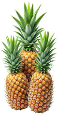 Fototapeta premium A Vibrant Stack of Fresh Pineapples Displaying Ripe Color and Texture Details