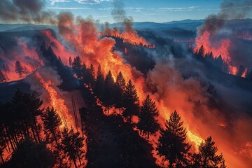 Aerial Thermal Imaging of Forest Fire in the Universe