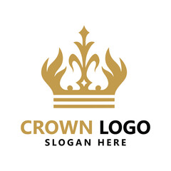 Crown logo royal king queen vector Icon Template