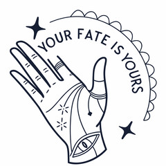 Your fate is yours hand design mystical art