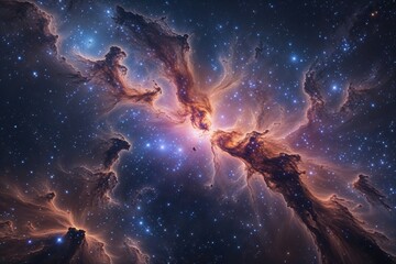 Obraz premium Radiant Nebula in the Cosmic Universe