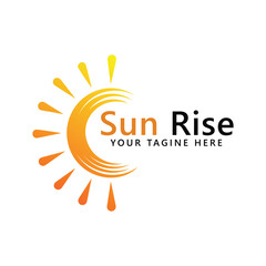 Sun logo vector design template