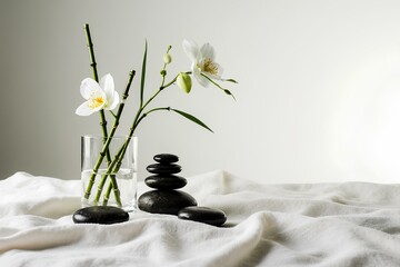 Spa still life , asie, arrière-plan, bambou, beau, beauté, frontière, 