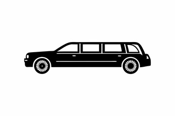 Limo silhouette vector illustration