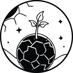 Obraz premium soccer ball on green background