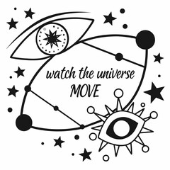 Watch the universe move celestial eye design