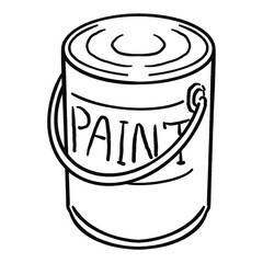 ペンキ缶_線画