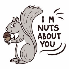 Cute squirrel eating ice cream i'm nuts about you
