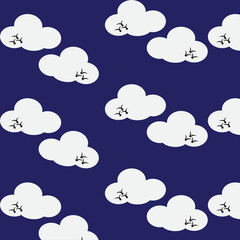 seamless background with clouds