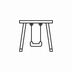 playground swing icon sign vector