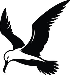 Naklejka premium Bird silhouette vector illustration isolated on a white background