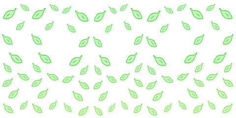 Green watercolor leaves pattern design