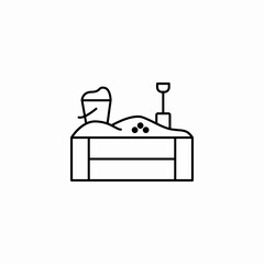 sand play icon sign vector