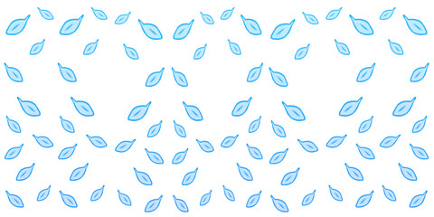 Blue watercolor leaves pattern design