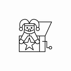 surprise toy box icon sign vector