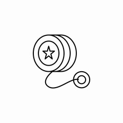 yo yo toy icon sign vector