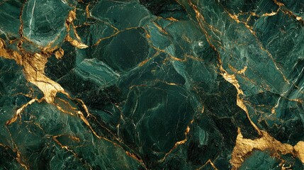 Elegant malachite green and gold marble texture with an abstract and sophisticated wallpaper design perfect for adding a touch of luxury to any space or digital project