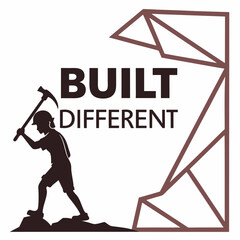 Built different professional design element silhouette
