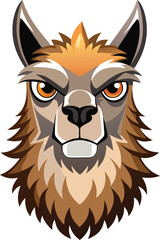 Fototapeta premium Llama head, t-shirt design, t-shirt logo