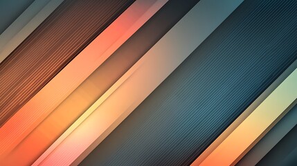Obraz premium Layered diagonal stripes in warm and cool tones.