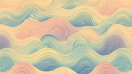 Abstract waves of pastel colors.