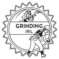 Fototapeta premium Grinding irl professional design element, isolated cutout