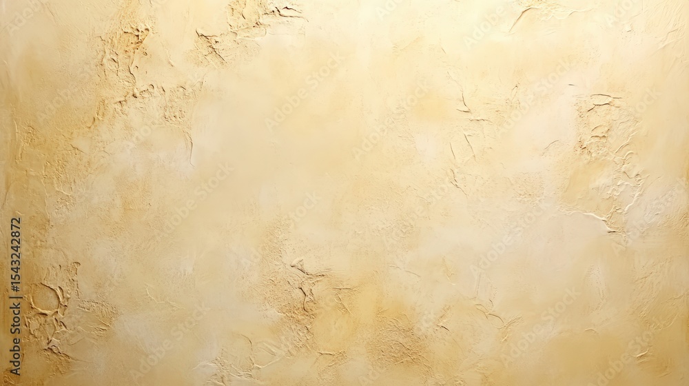 Poster a textured beige and cream plaster wall with subtle variations and patterns, creating a rustic and w