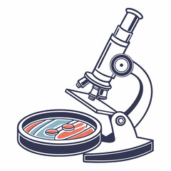 Petri Dish silhouette vector illustration