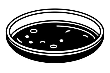 Petri Dish silhouette vector illustration
