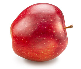 Ripe red apple isolated on white background. File contains clipping path.