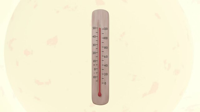 thermometer shows the rising temperature