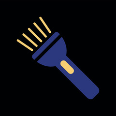 flashlight small hand lantern vector illustration