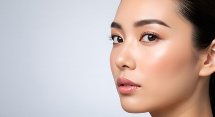 Fototapeta premium Radiant Skincare Achieving a Naturally Luminous Complexion
