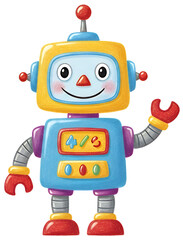 Colorful Robot Character