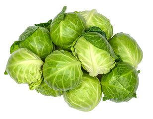Fototapeta premium green cabbage isolated on transparent background, png