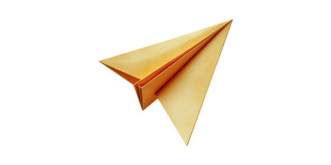 Paper Airplane. Symbol Of Creativity And Imagination In Communication Isolated On Transparent Background