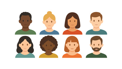 Diverse User Avatar Bundle Vector Set