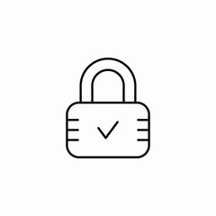 content successfully locked icon sign vector