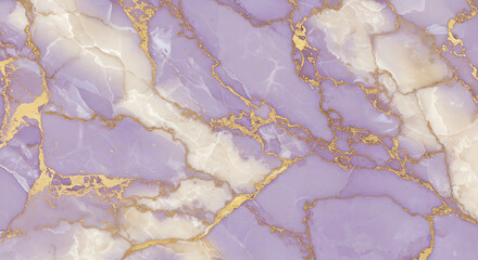 Fototapeta premium Elegant Lavender and Gold Marble Texture Background