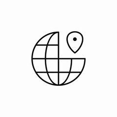 international location icon sign vector
