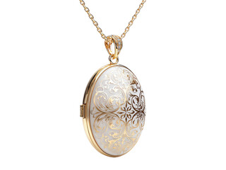 Locket isolated on a transparent or white background